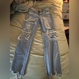 Flying Monkey “Wide leg Blue ripped jeans”